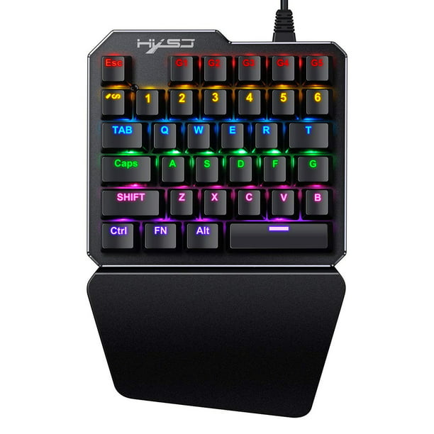 Gaming Keyboard  LED Illuminated Backlit USB Wired PC Rainbow For PUBG LOL Gamer